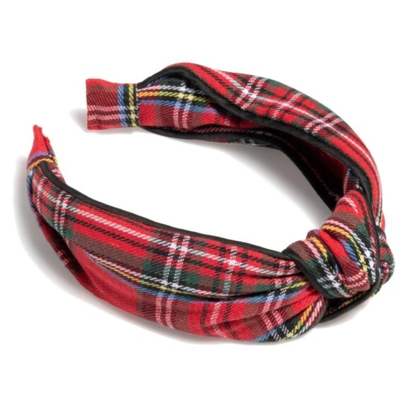 Shiraleah Plaid Red Holiday Headband - Picture 1 of 2